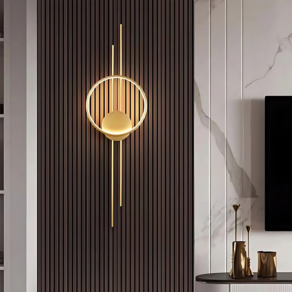 СТЕННА ЛАМПА LED APP1781-W BRUSH GOLD