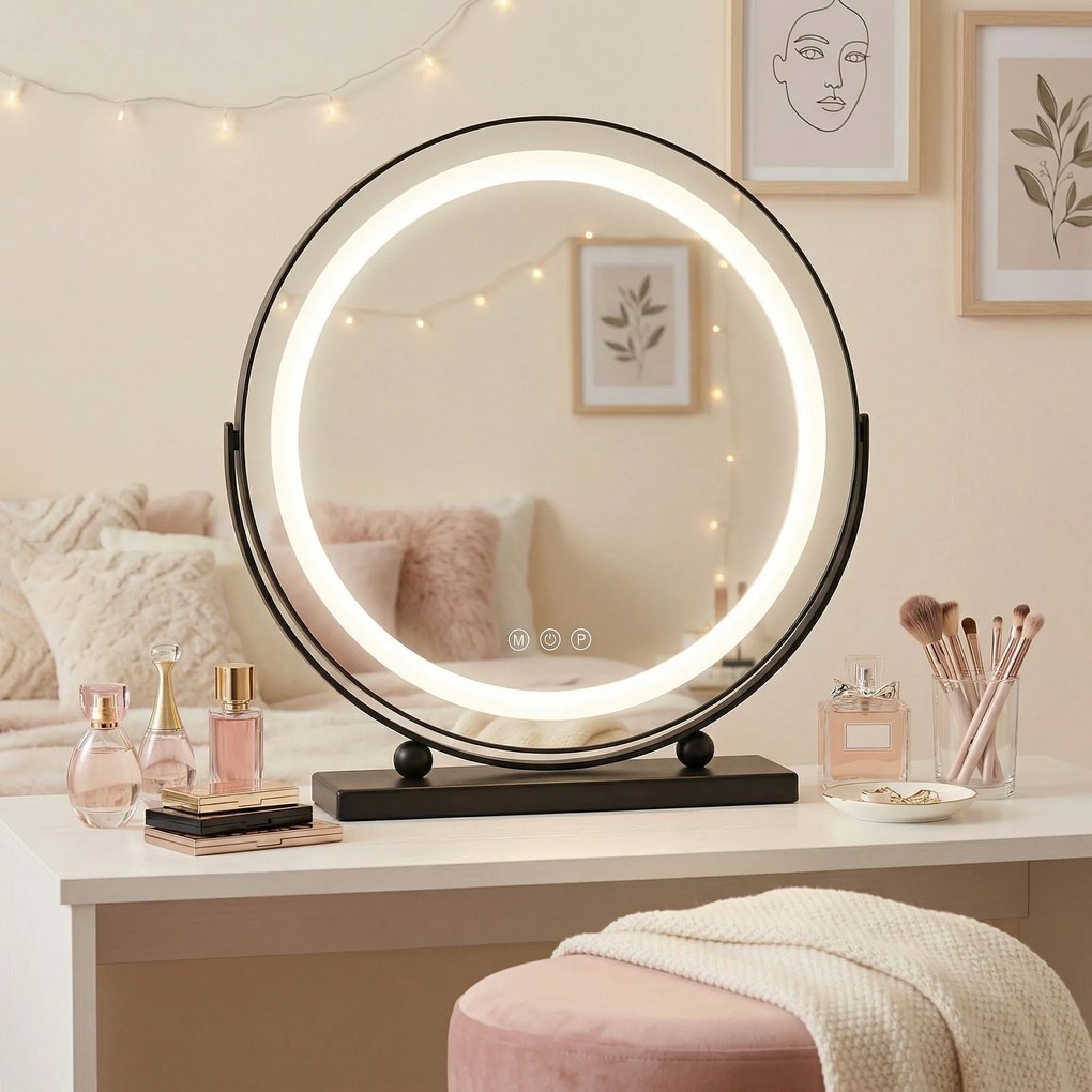 Огледало LED MAKE-UP Black 40 cm
