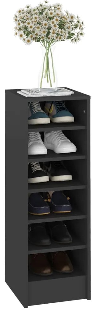 Шкаф за обувки, сив гланц, 31,5x35x90 см, ПДЧ