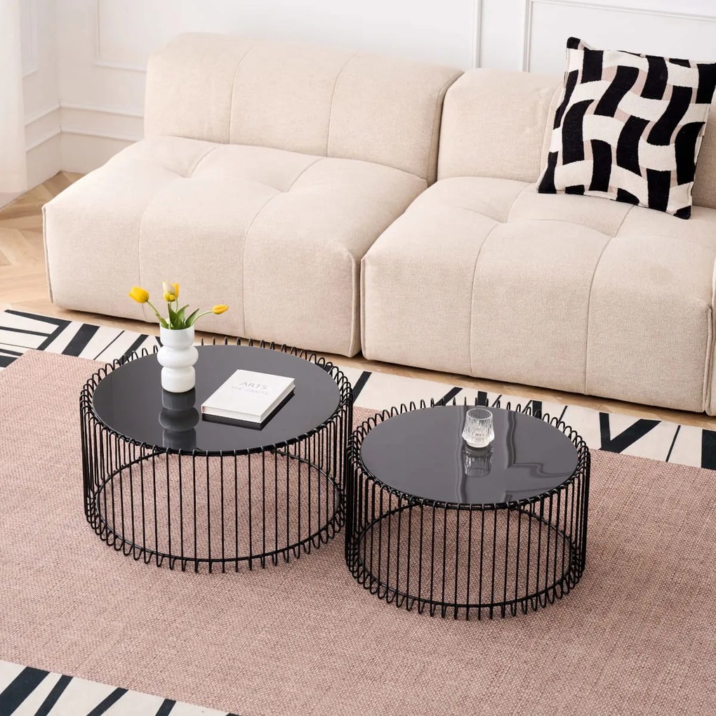 Кафе-маса Temporal Nest-Черно