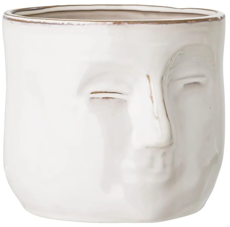 Бяла теракотена саксия , височина 15,5 см Ignacia - Bloomingville