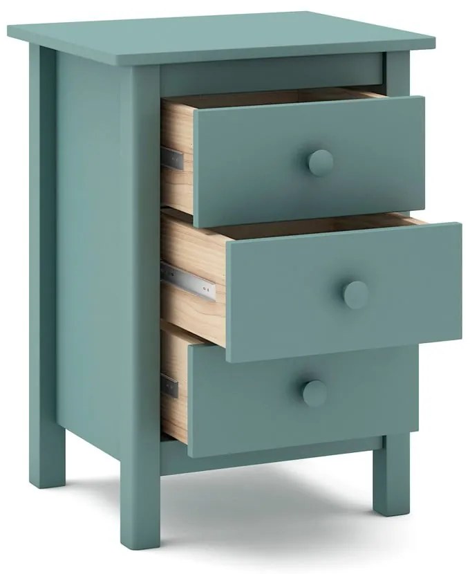 Детско нощно шкафче от борова дървесина в цвят бензин Max - Marckeric