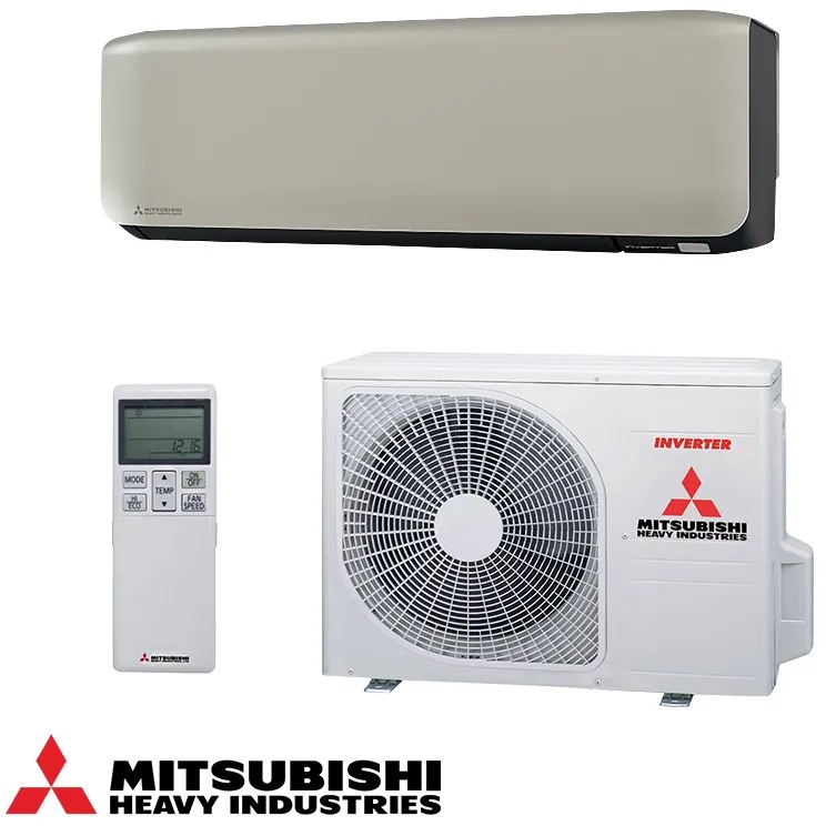 Инверторен климатик Mitsubishi Heavy Industries SRK25ZS-WFT + SRC25ZS-W, 9000 BTU, 20 м2, А+++, Wi-Fi, R-32, Бежов
