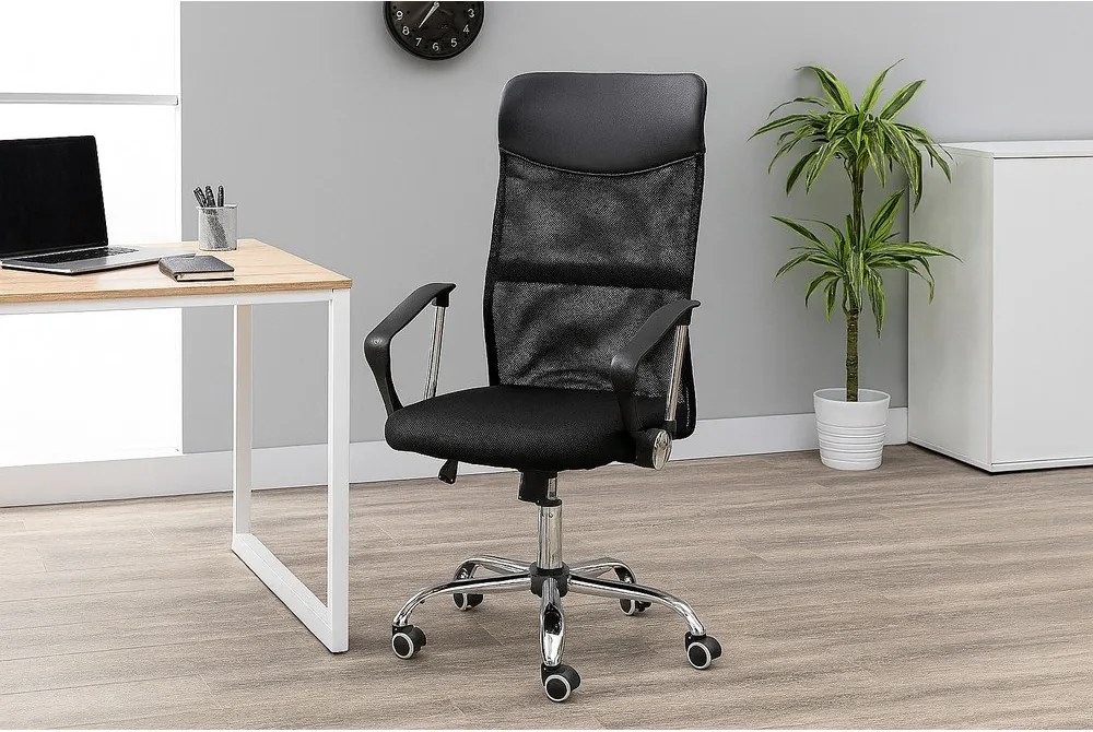 Черен тапициран офис стол Arco – Bonami Essentials