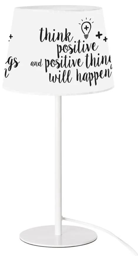 Черно-бяла настолна лампа Positive Think Positive - SULION