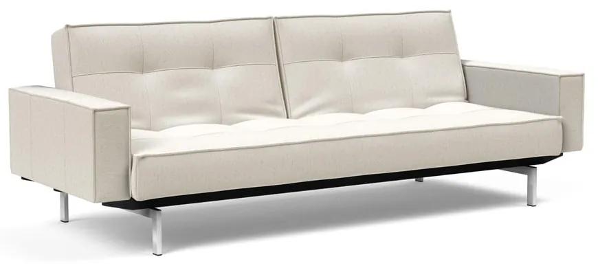 Кремав разтегателен диван с подлакътници Chrome Splitback - Innovation
