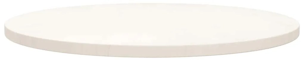 813655 vidaXL Плот за маса, бял, Ø70x2,5 см, бор масив