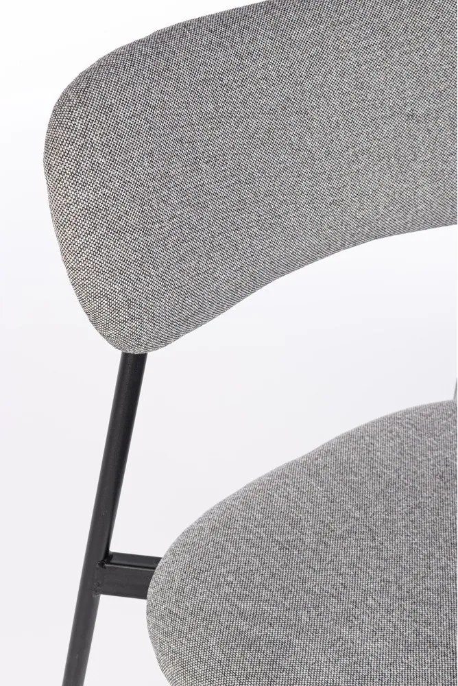 Сив тапициран трапезен стол Inka – Yes Everyday