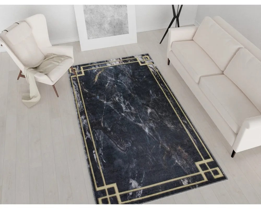 Тъмно сив измиваем килим 200x80 cm - Vitaus