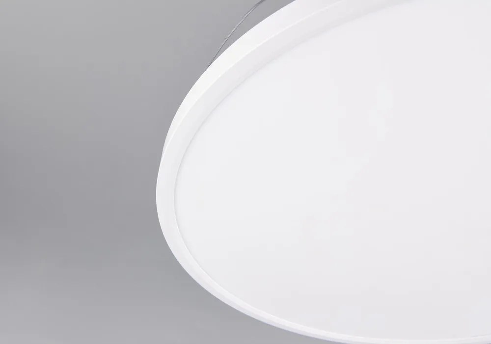 Бяло LED осветително тяло за таван Kasfjord – Trio