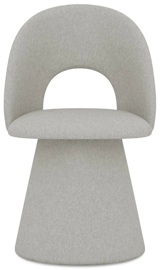 Светлосив тапициран трапезен стол Kalo – Makamii