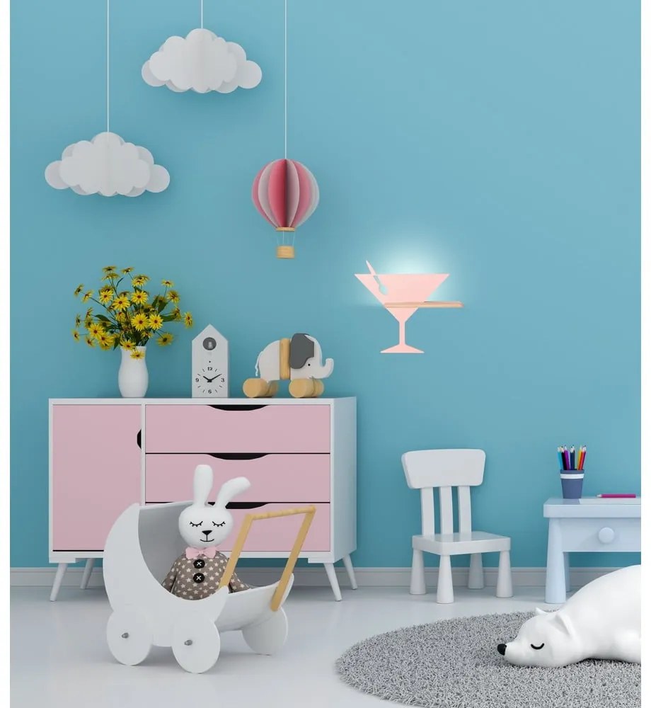 Розова LED стенна лампа Piccolo – Candellux Lighting