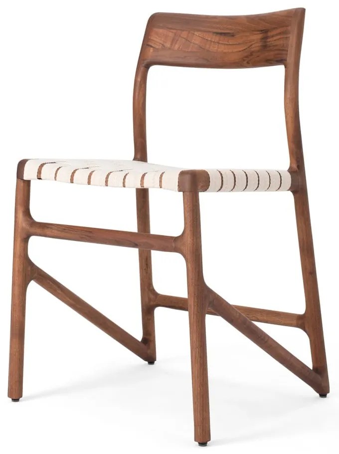 Трапезен стол в кафяв и кремав цвят Fawn – Gazzda