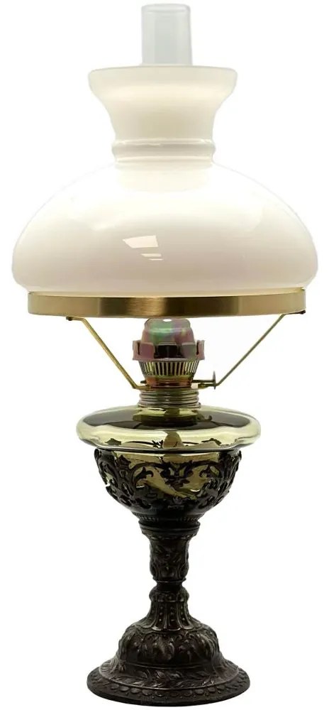 Газова лампа RŮŽENA 50 см горскозелен декориран с калай