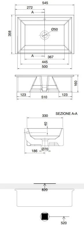 Умивалник Scarabeo Tech