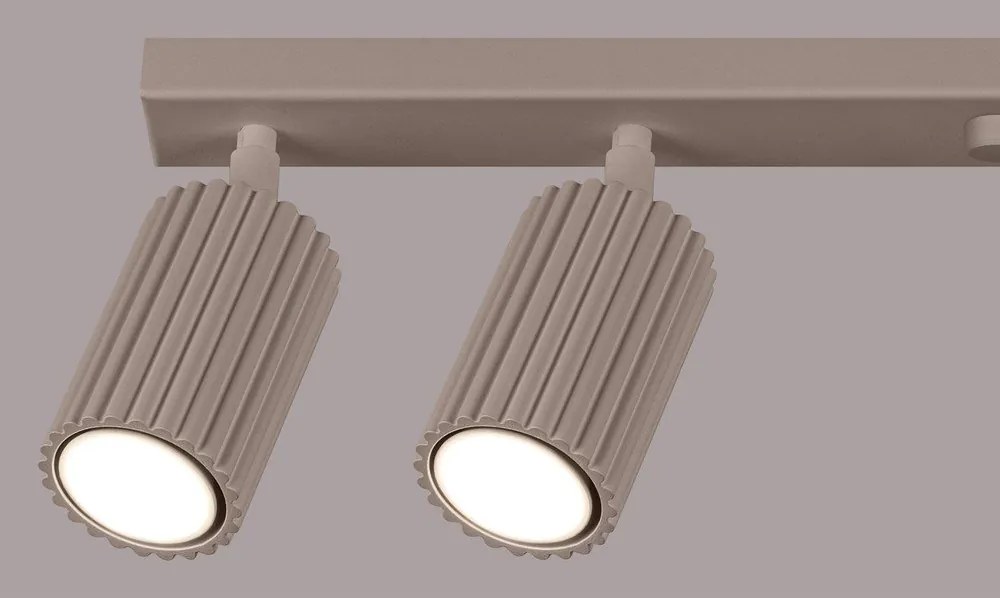 Кафяво-сив метален прожектор 6,5x117 cm Gleam – Sollux