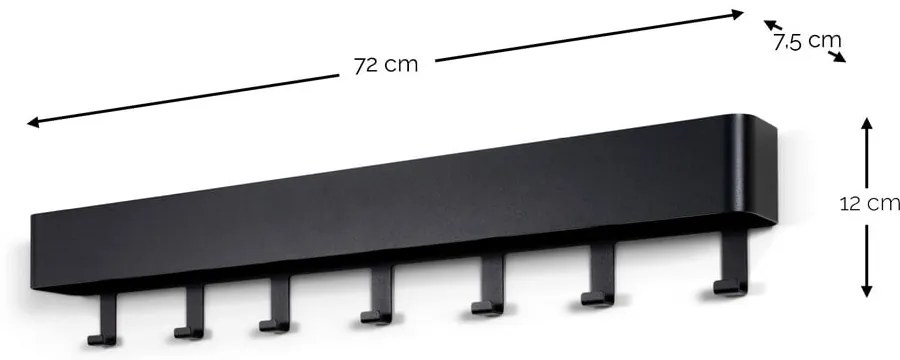 Кафяво-сива метална стенна закачалка с рафт 72 cm Dax Play – Spinder Design