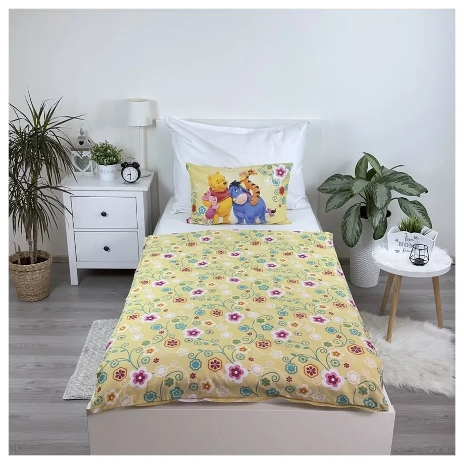 Памучно детско спално бельо за детско креватче 100x135 cm Winnie-the-Pooh – Jerry Fabrics