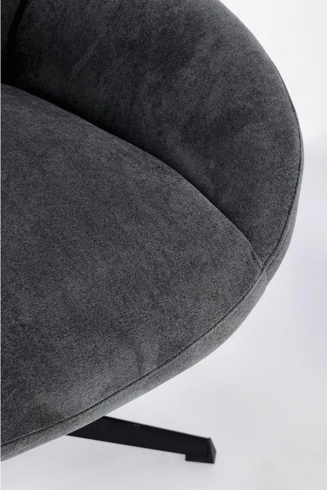 Черно въртящо се кресло Violante – Bizzotto