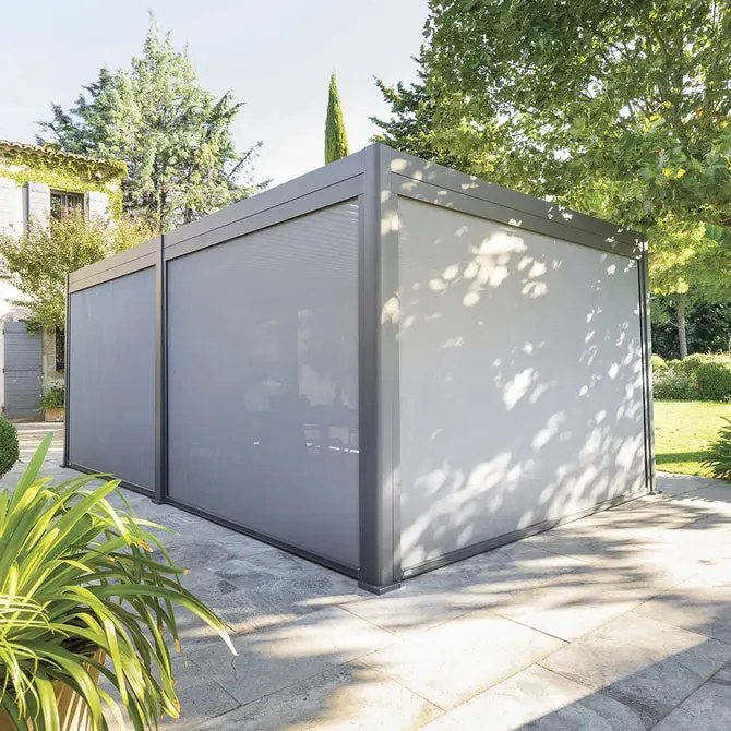 Щора за беседка Hesperide Evora, Тексалин, 3 m - Сиво-бяла