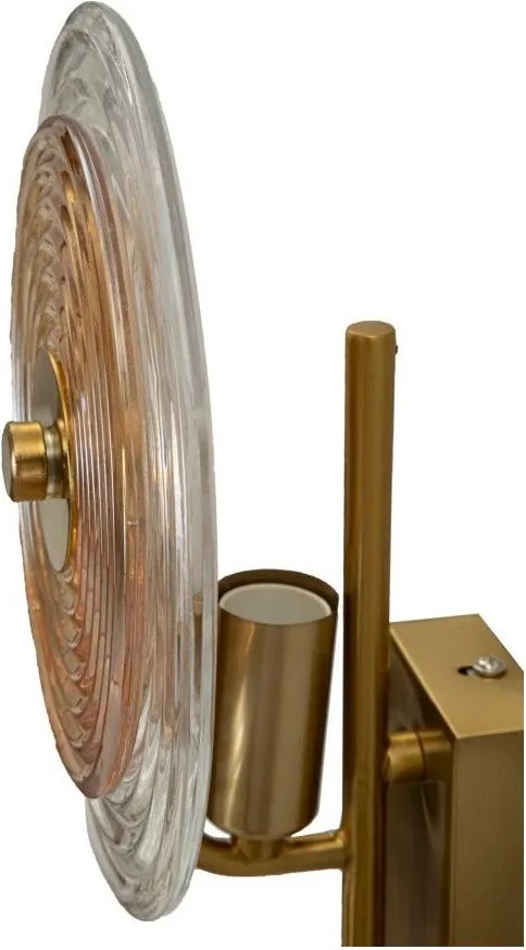 Стъклена стенна лампа в златист цвят Venice – Mauro Ferretti