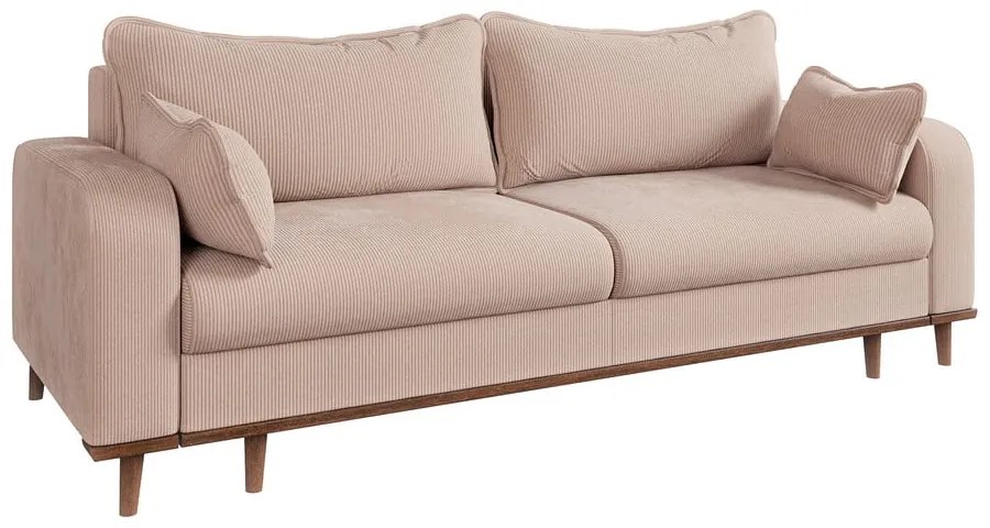 Бежов диван от рипсено кадифе 220 cm Beata – Ropez