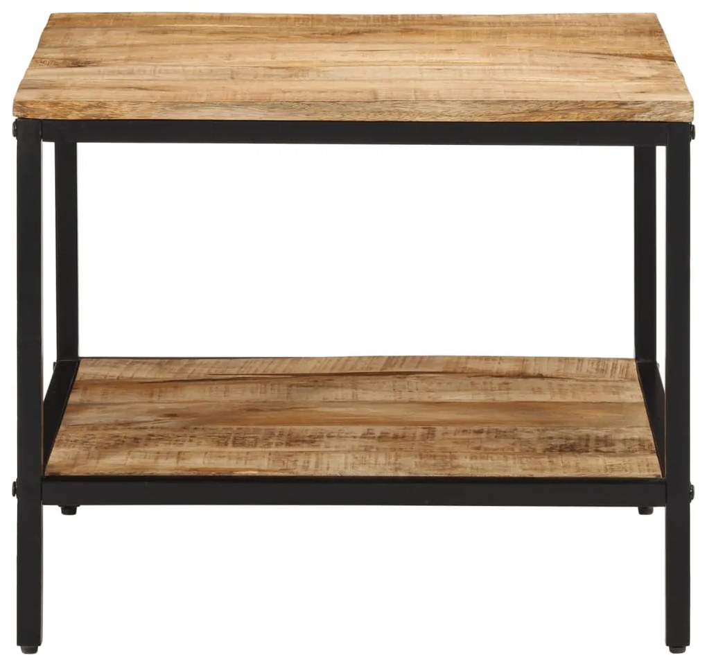 374068 vidaXL Маса за кафе, 55x55x45 см, грубо мангово дърво масив