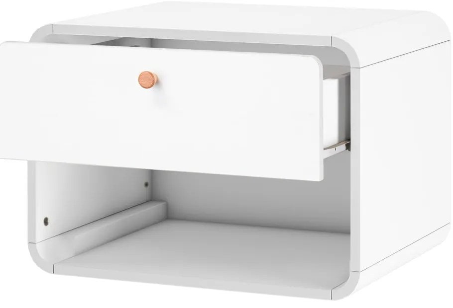 Бяло висящо нощно шкафче Cassie - Støraa