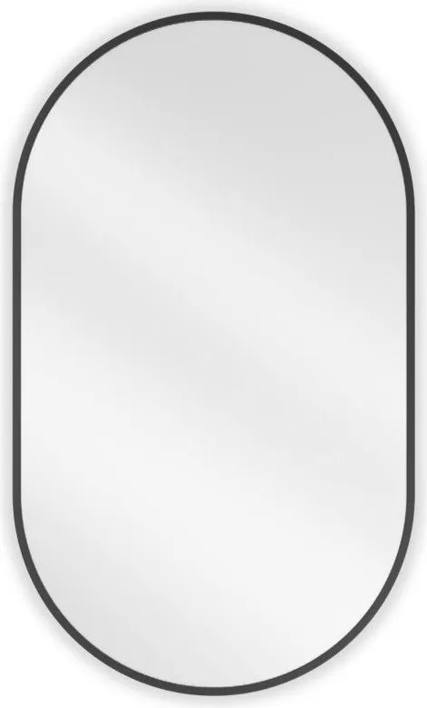Mexen Loft овално огледало за баня 85 x 50 см, черна рамка - 9851-085-050-000-70