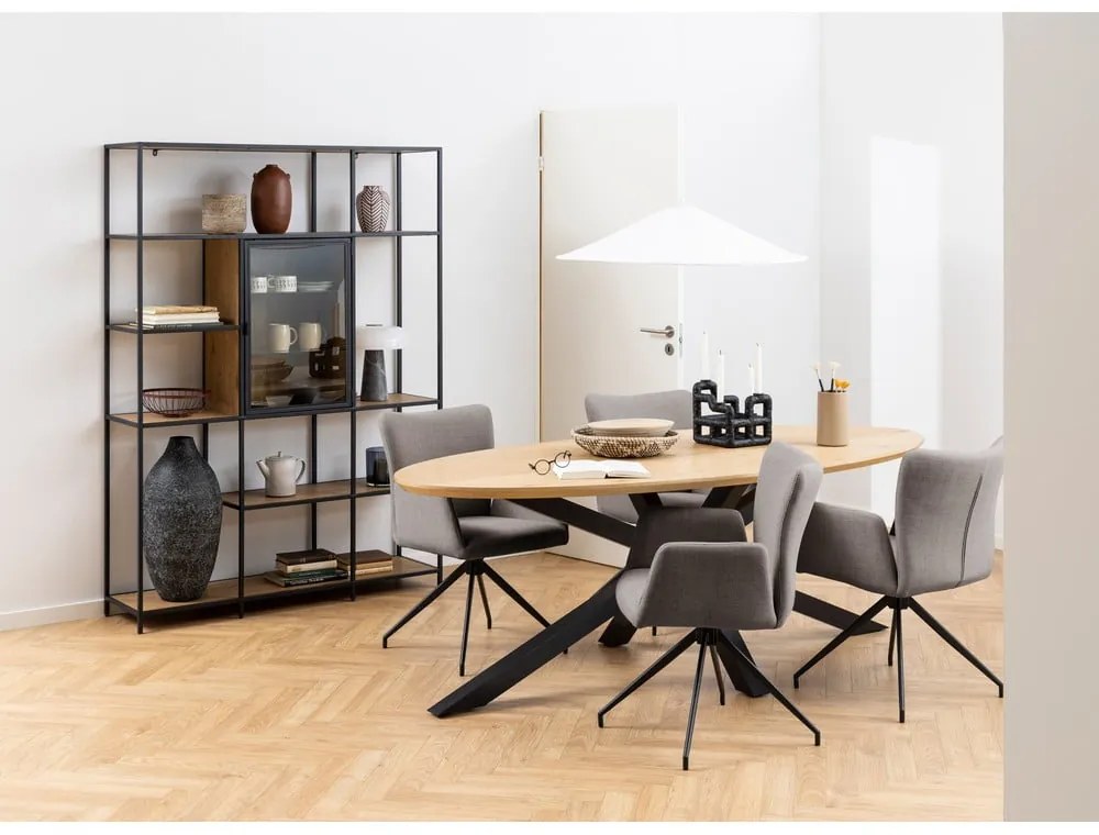 Сиви тапицирани трапезни столове в комплект 2 бр. Laura – Actona