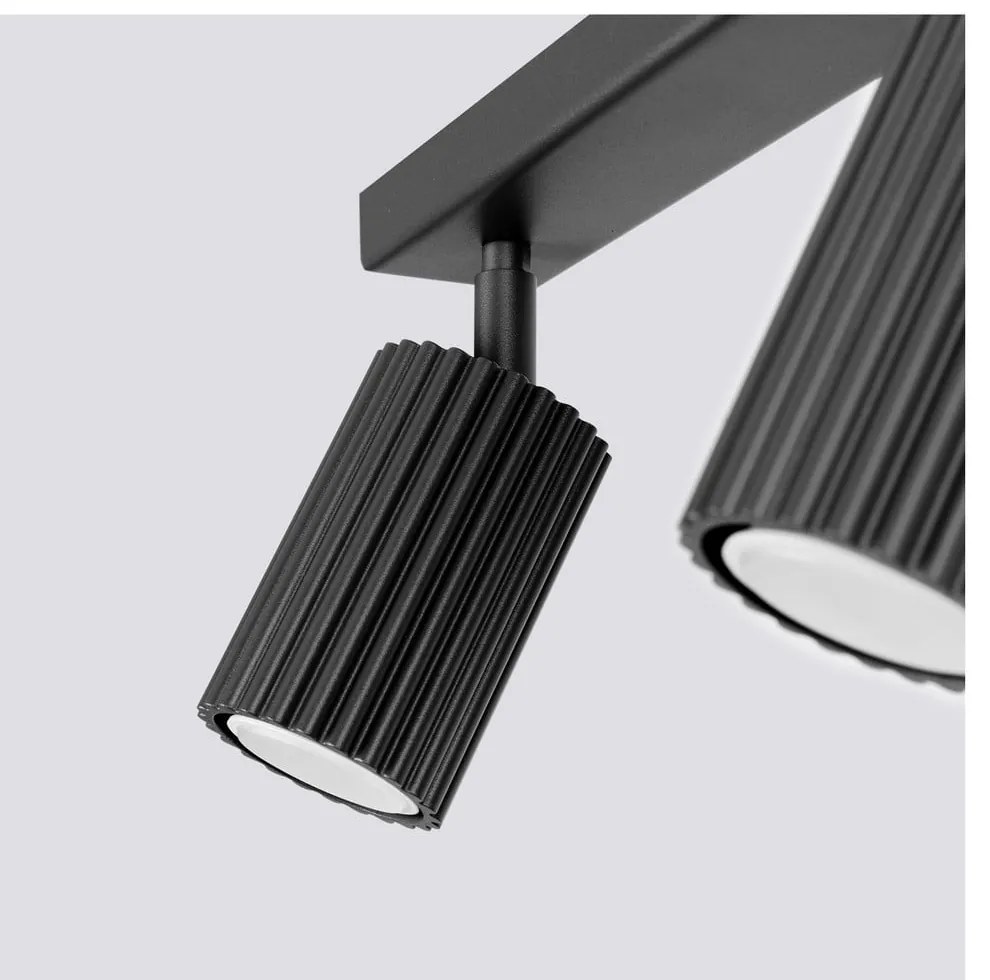 Черен прожектор 6,5x30 cm Gleam – Sollux