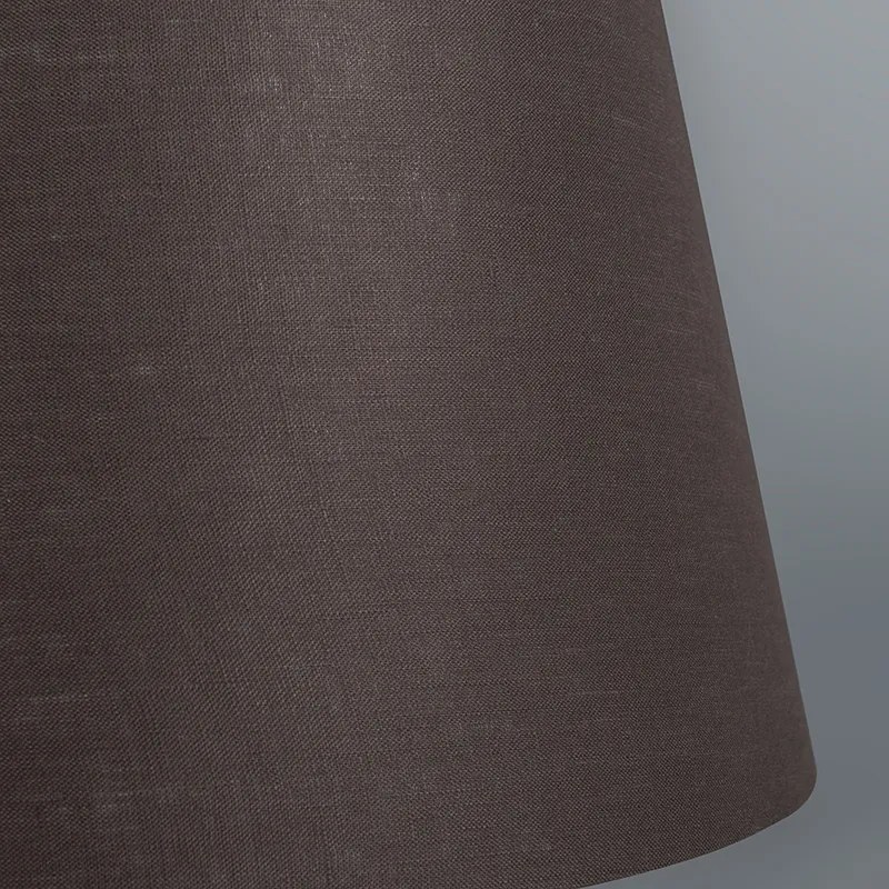 Ленен абажур кафяв кръгъл ъглов 35/30/18