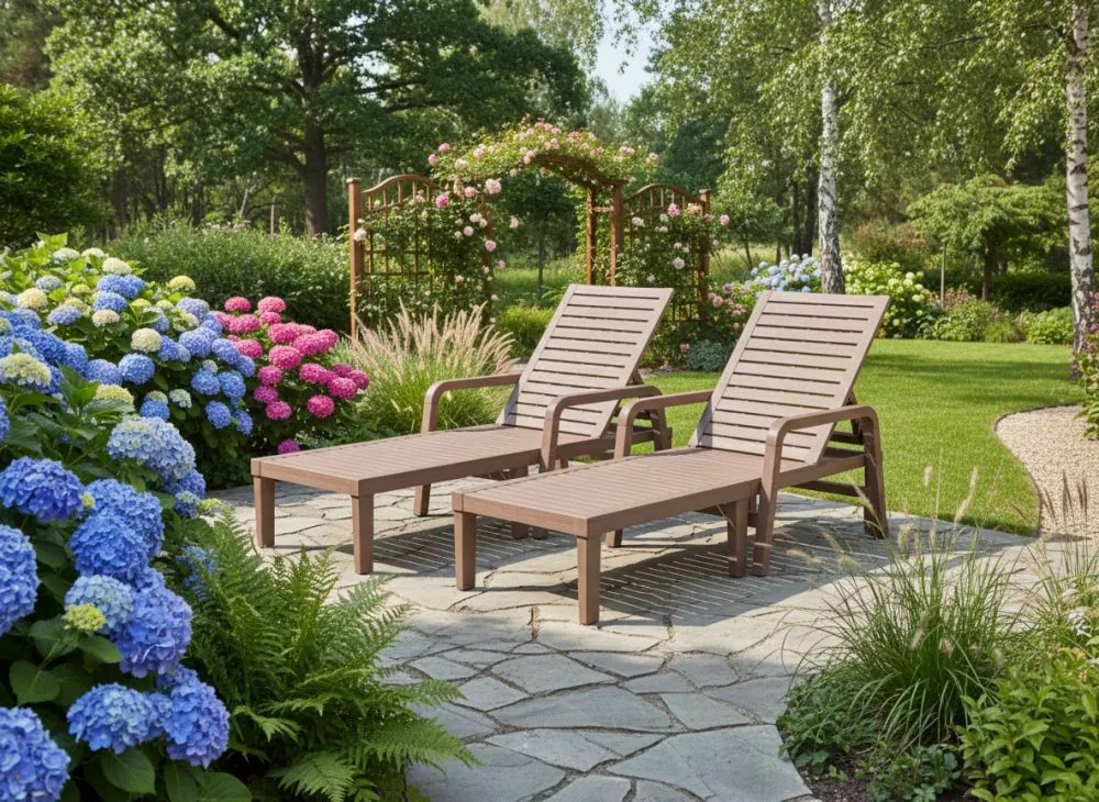 Градински шезлонг 192 × 66 × 33 cm - светлокафяв