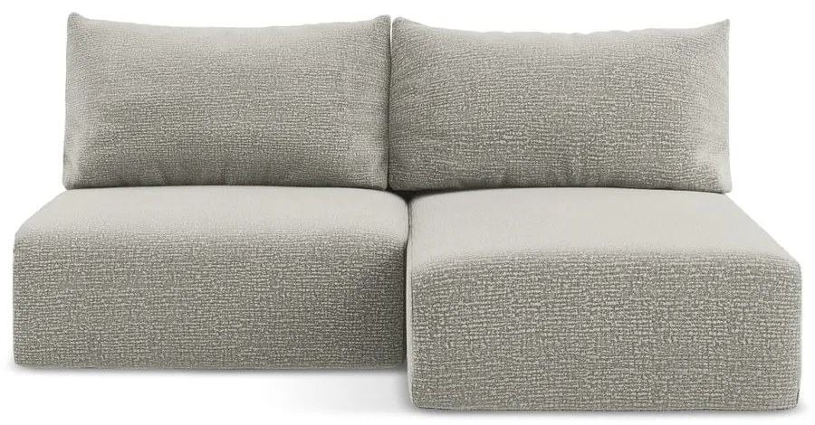 Светлосив разтегателен ъглов диван с място за съхранение (десен ъгъл) Kalena – Makamii