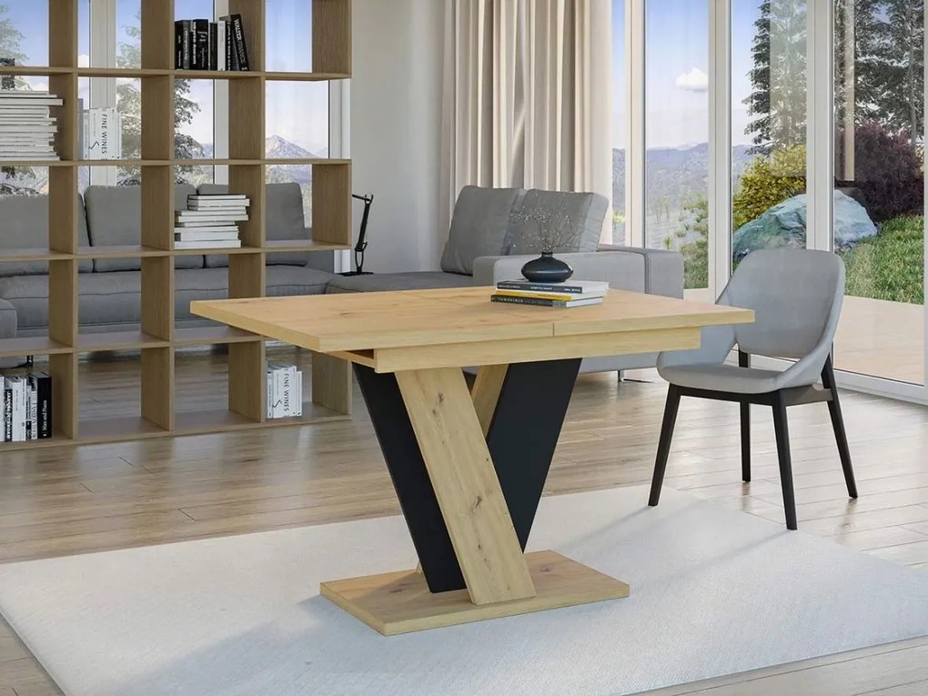 Маса Viney разтегателен -Artisan – Черен