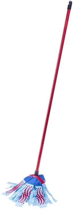 Комплект за почистване на под Vileda Super Mocio, 3 части, 10 л, Отцеждащ механизъм, Червен