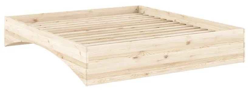 Двойно легло от масивен бор без табла в естествен цвят 180x200 cm Orbit – Karup Design