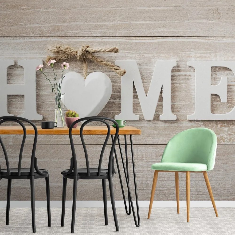 Самозалепващ тапет – С надпис Home във винтидж стил