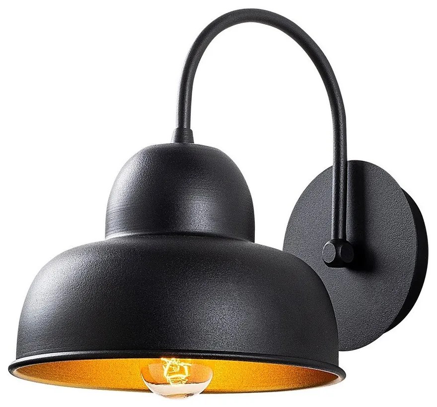 Черна стенна лампа ø 20 cm Multan – Opviq lights