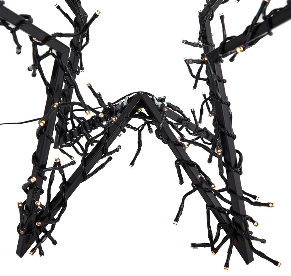 Коледна звезда черна звезда, включително LED IP44 - Brilli