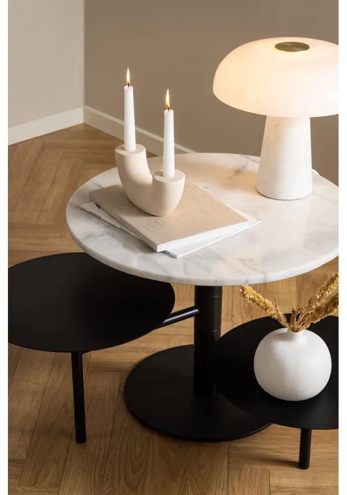 Бяла кръгла масичка за кафе ø 60 cm Lahti – Actona