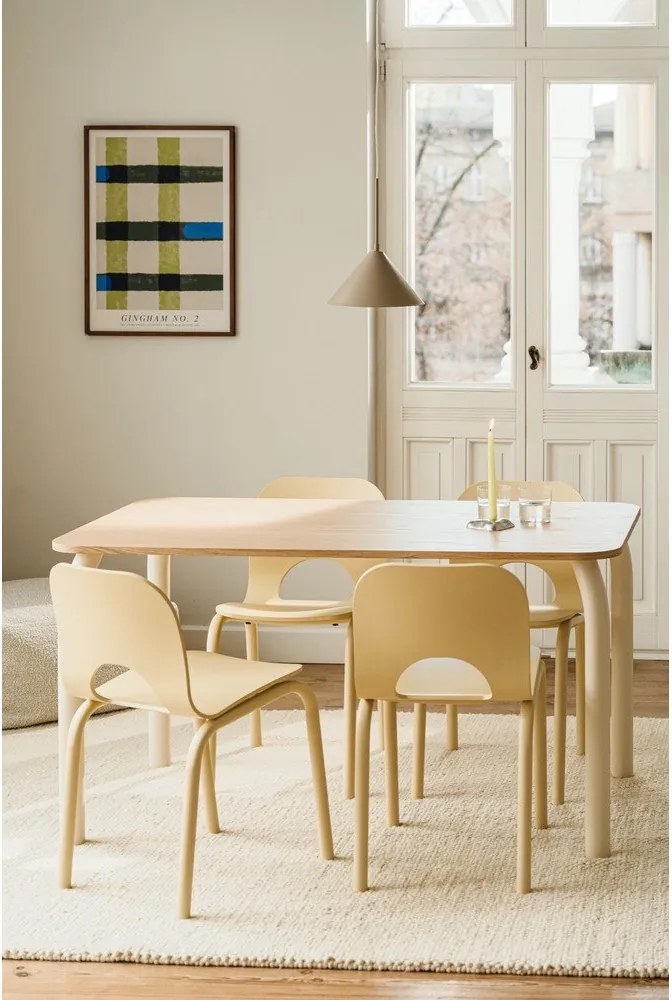 Трапезна маса с дъбов плот 80x140 cm Meko – noo.ma