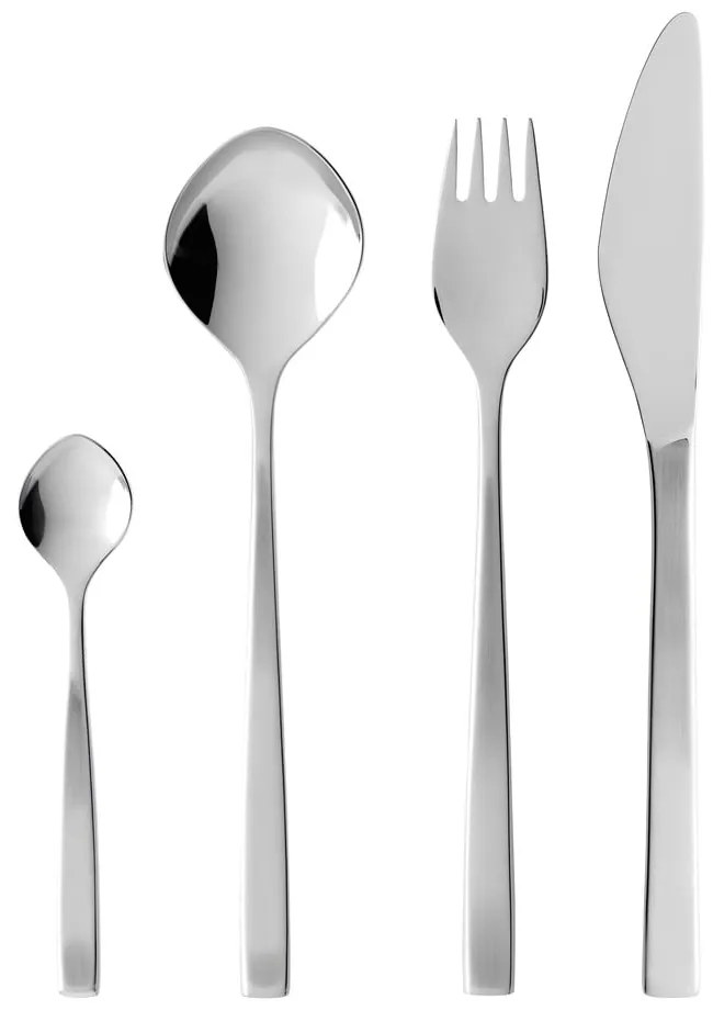 Прибори за хранене от неръждаема стомана в сребрист цвят 16 бр. Fuga – Gense