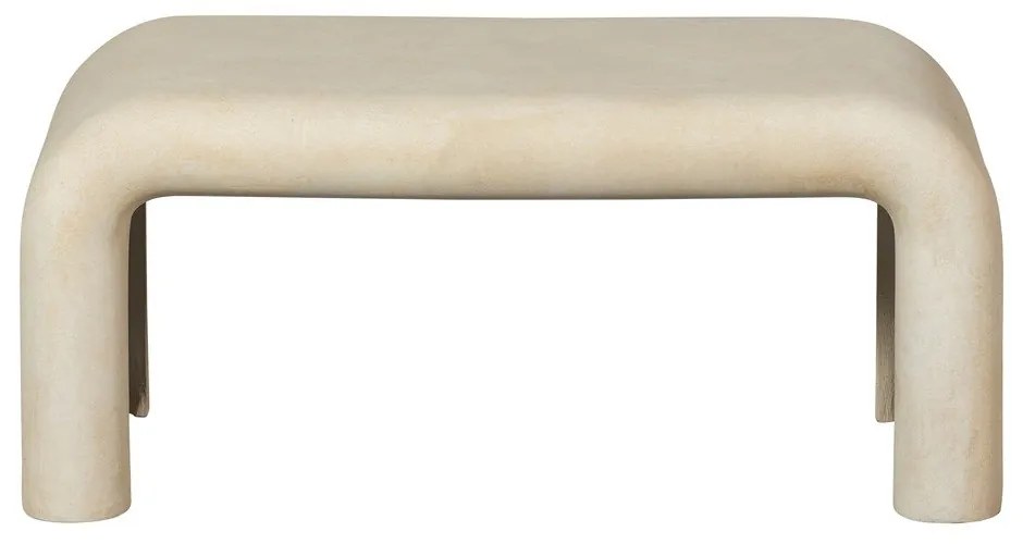 Кремави масички за кафе в комплект от 2 бр. от декор от камък 42x92 cm Stani – WOOOD