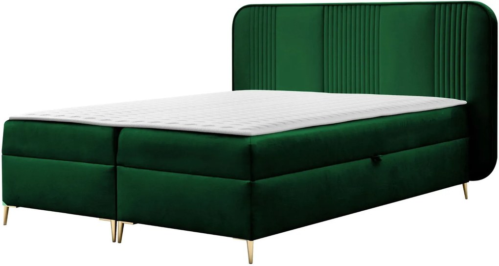 Облечено легло Fandy-Зелено-140 x 200