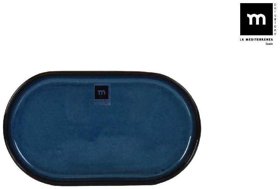 Плато овал LA MEDITERRANEA Chester Blue, Порцелан - 31x18 см