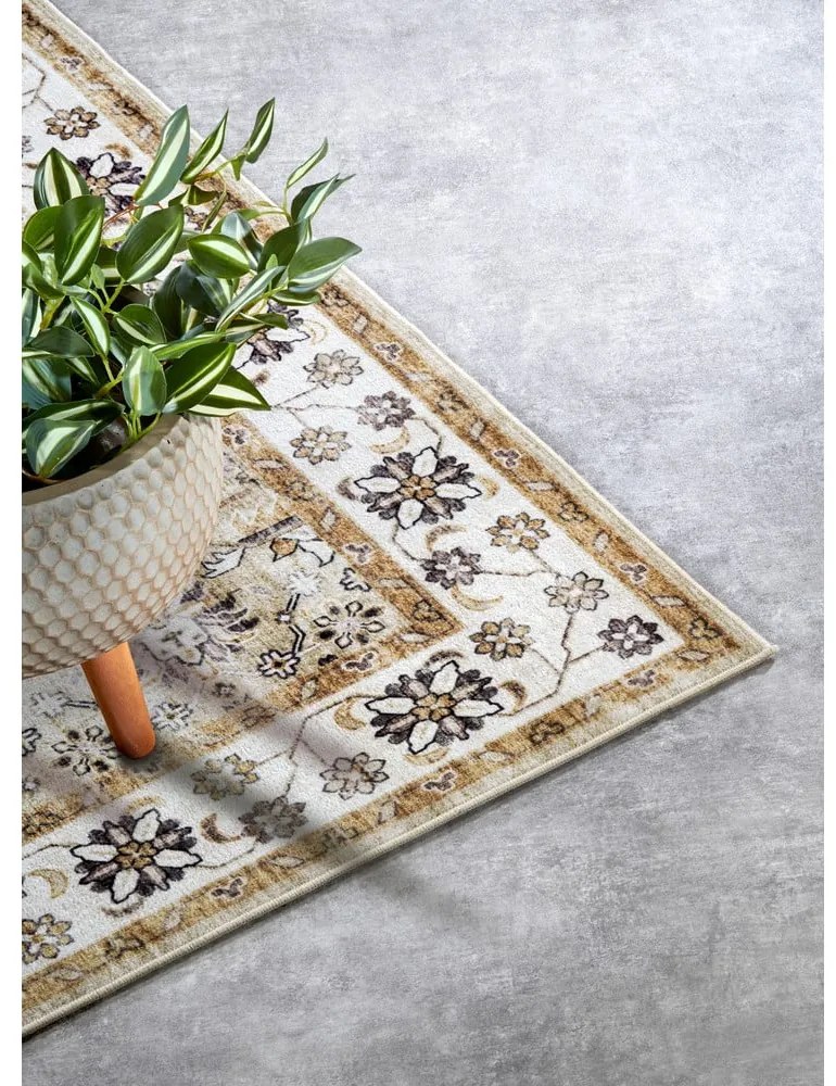 Бежов килим 80x150 cm Saveh Cream Gold – Elle Decoration