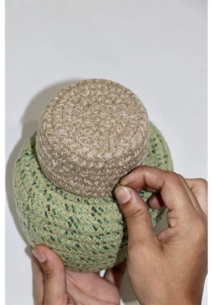 Зелена текстилна детска кошница за играчки ø 25x36 cm Big Tree – Lorena Canals