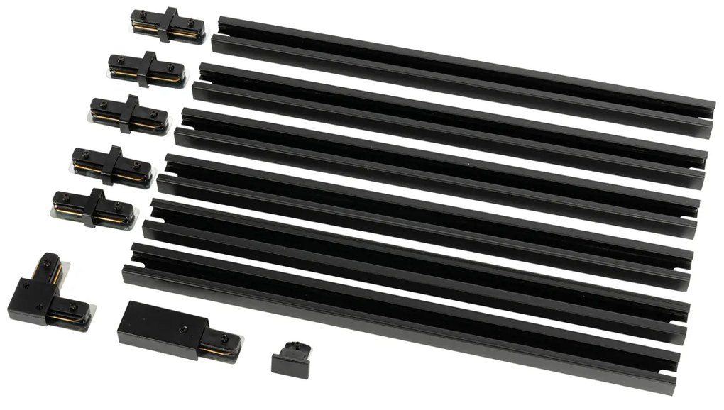 Модерна релсова система черна 1-фазен 300 см - Iconic