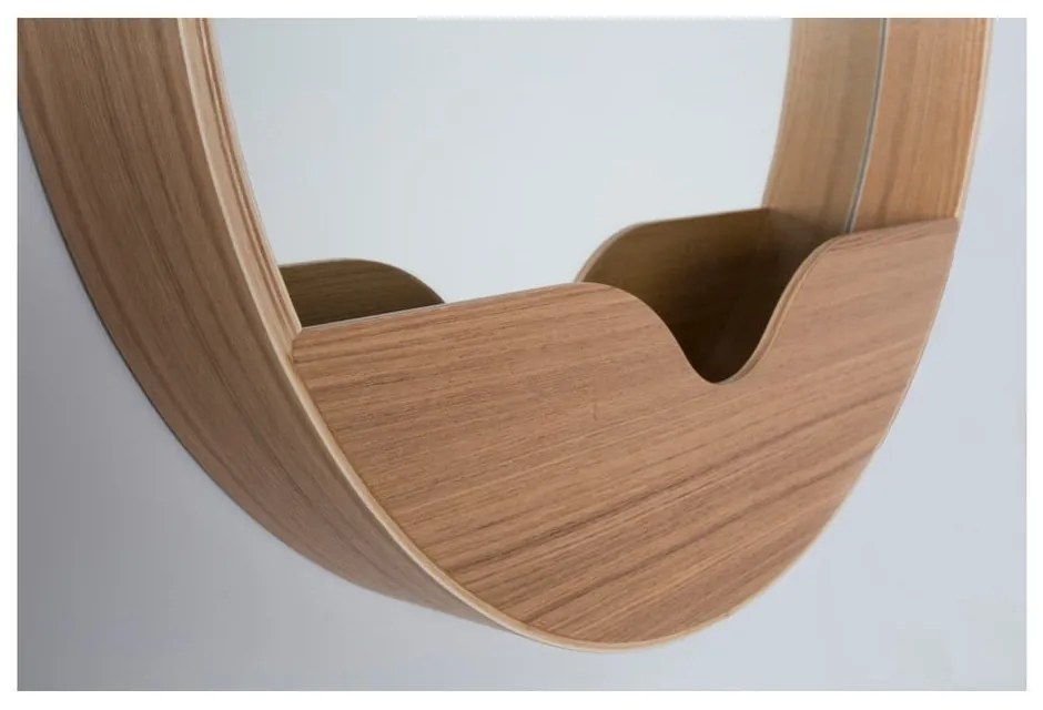 Стенно огледало с място за съхранение Кръгла стена, ⌀ 40 cm - Zuiver